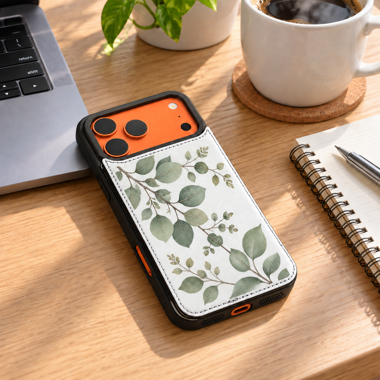 LEATHER WALLET CARD PHONE CASE