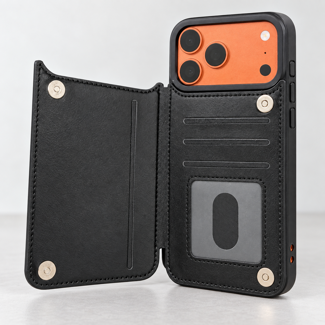 LEATHER WALLET CARD PHONE CASE