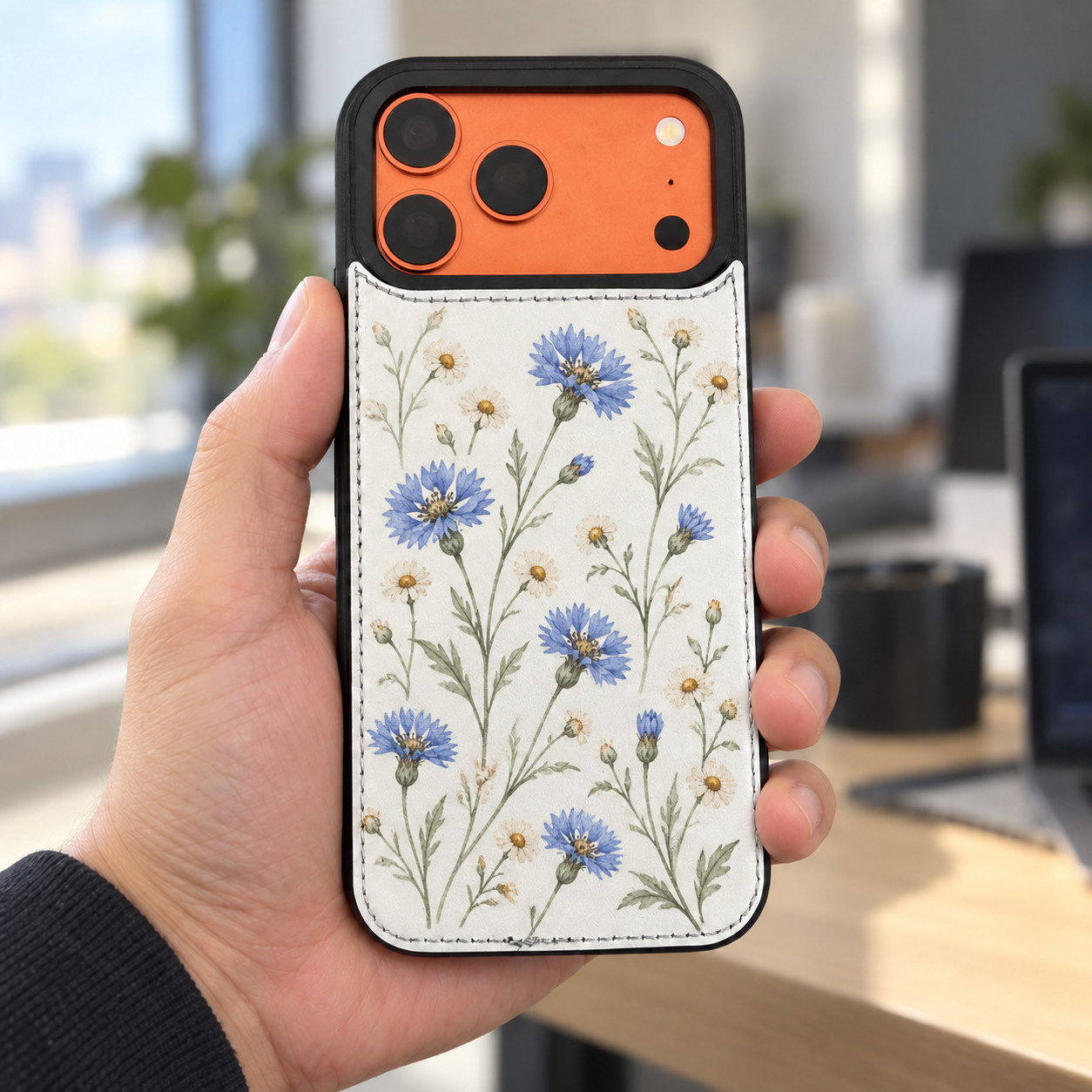 LEATHER WALLET CARD PHONE CASE