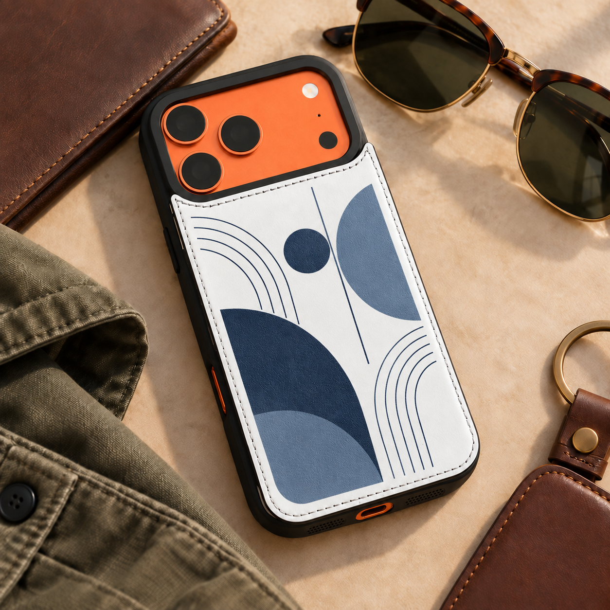 LEATHER WALLET CARD PHONE CASE